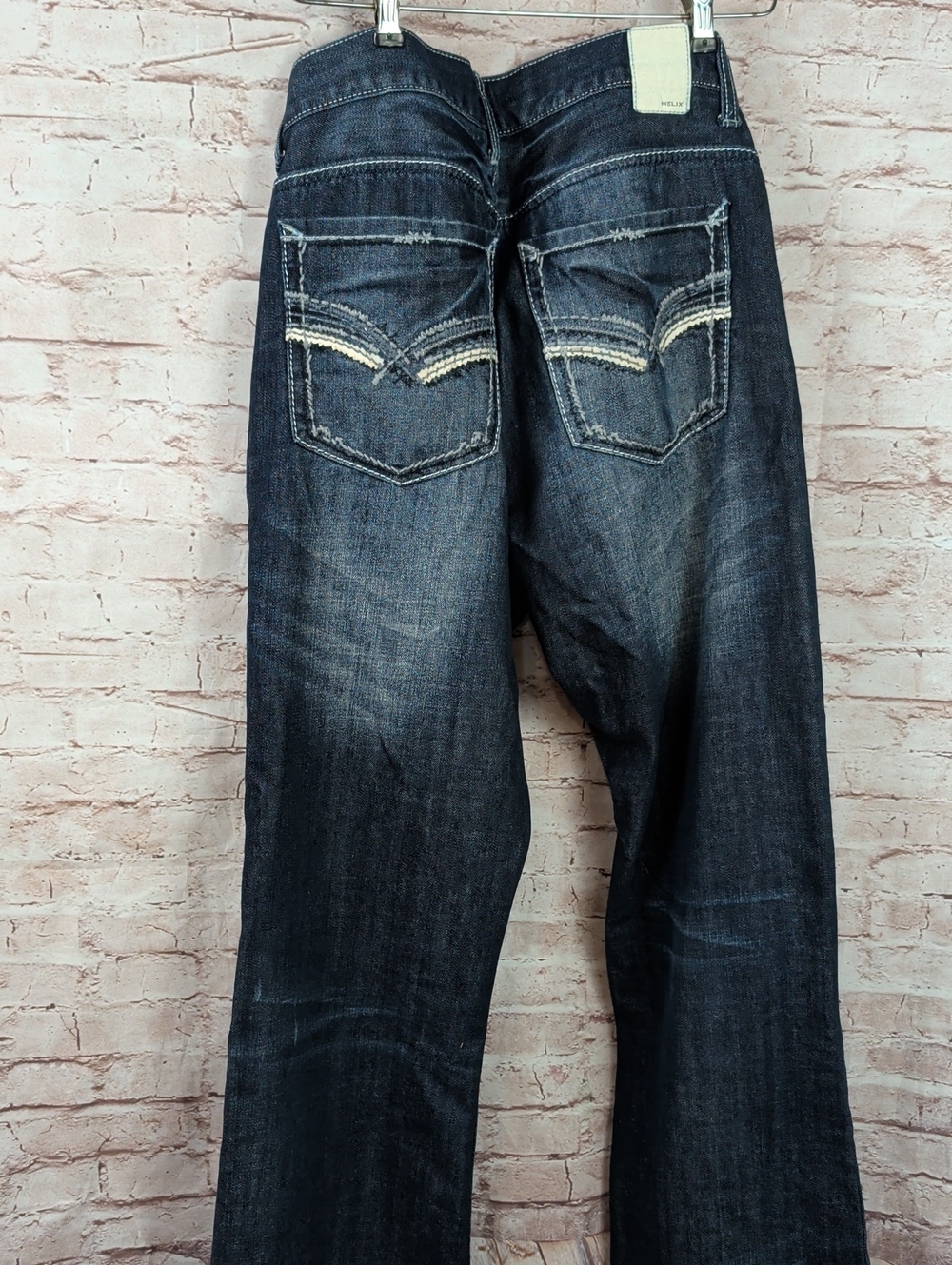 Helix Men's Dark Blue Bootcut Jeans 32 X 32 New - Picture 6 of 10